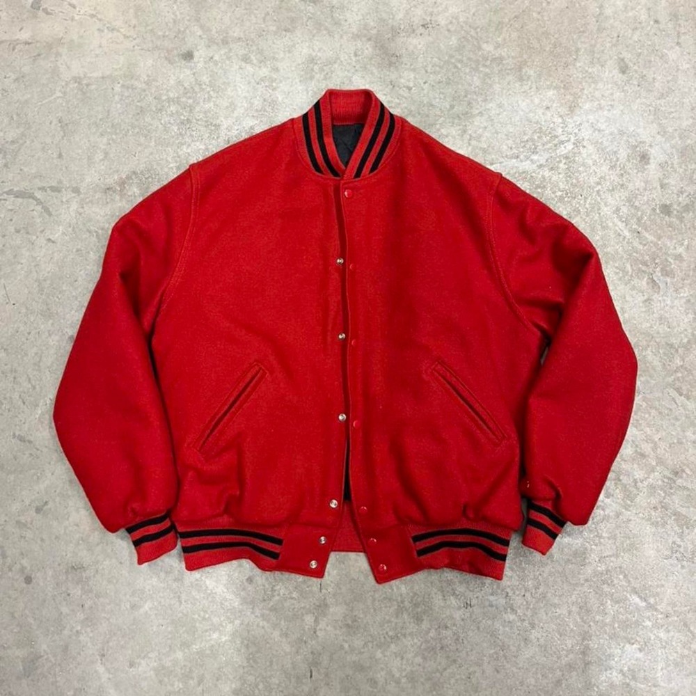 Vintage red varsity jacket